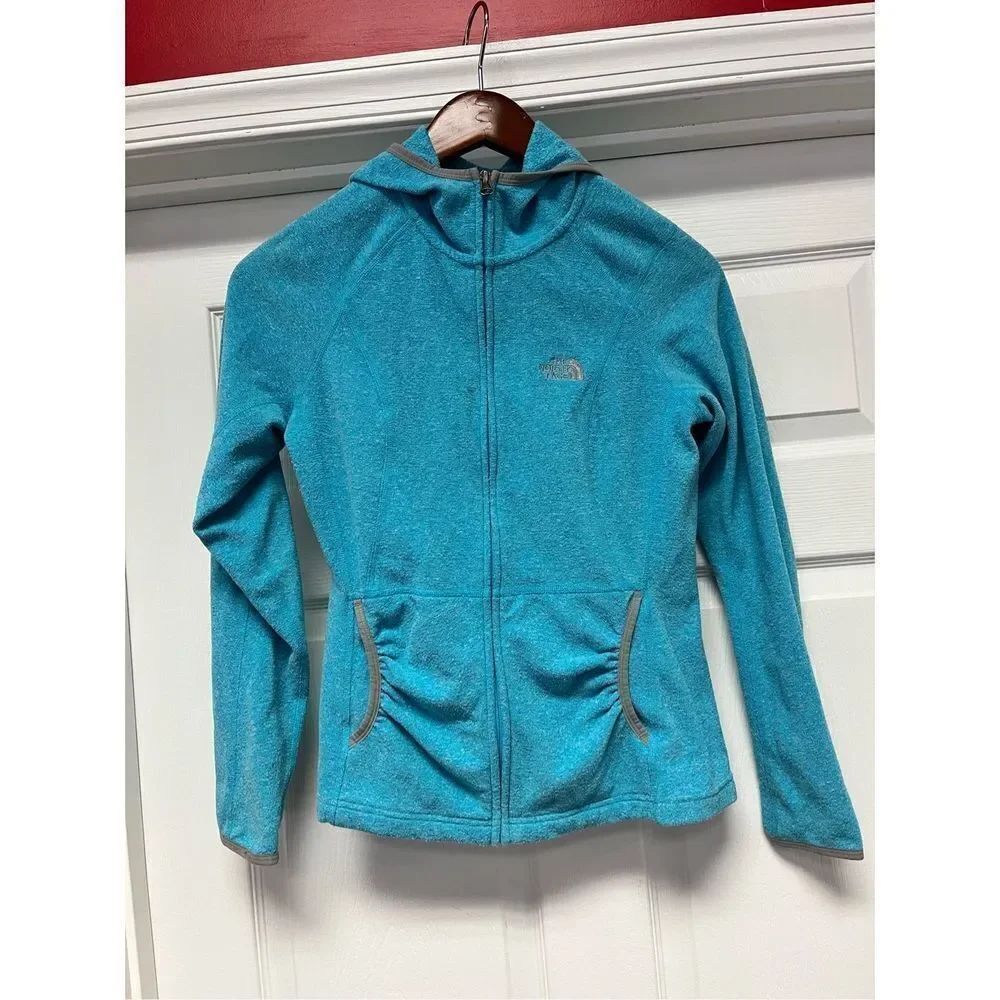 The North Face Sky Blue Polartec Classic Hoodie sz S